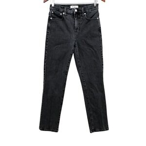 Madewell Slim Straight Jeans Womens 27 4 Black High‎ Rise Do Well Fair Trade